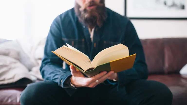 Bearded Man Reading Bible