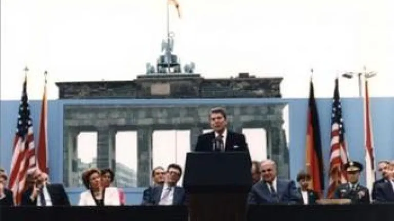 Ronald Reagan at Brandenburg Gate