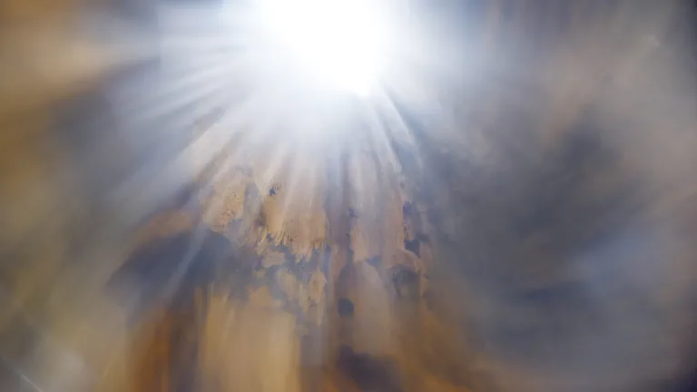 Jesus Christ foretold that “nation will rise against nation, and kingdom against kingdom" (Matthew 24:7). This time is swiftly approaching. Burst of light on abstract background.