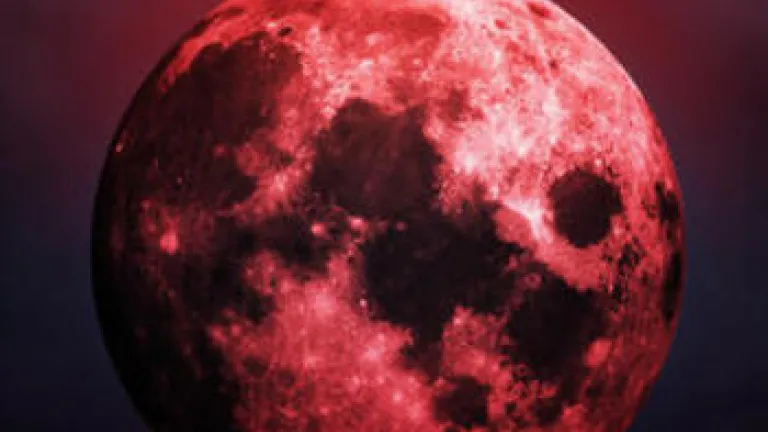 Photo illustration of a blood moon.