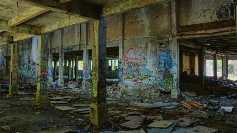 Graffiti in an old factory.