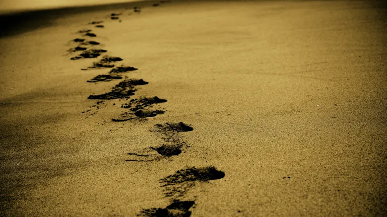 Satan’s deception is so complete, so pervasive, that the Bible calls him “the god of this age”. Are you being deceived and following his footsteps? Footprints in sand.
