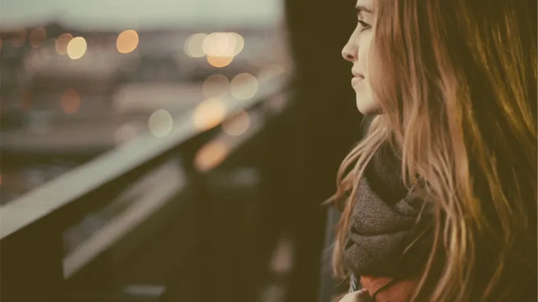People want substance from their church; they want to make a difference in the world through their church. A woman looking out over a busy city.