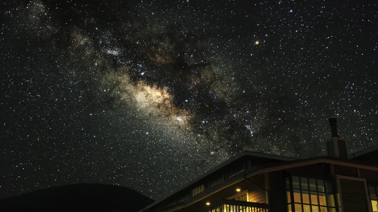 A night sky with millions of stars.