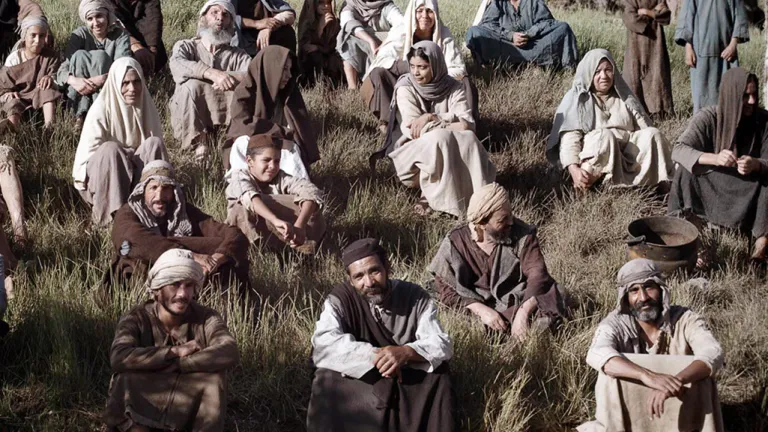 Christ knew the ears, eyes and hearts of the masses could not grasp the deep meaning of the gospel of the Kingdom of God. He deliberately cloaked His message! People in robes sitting in the grass looking at an unseen speaker