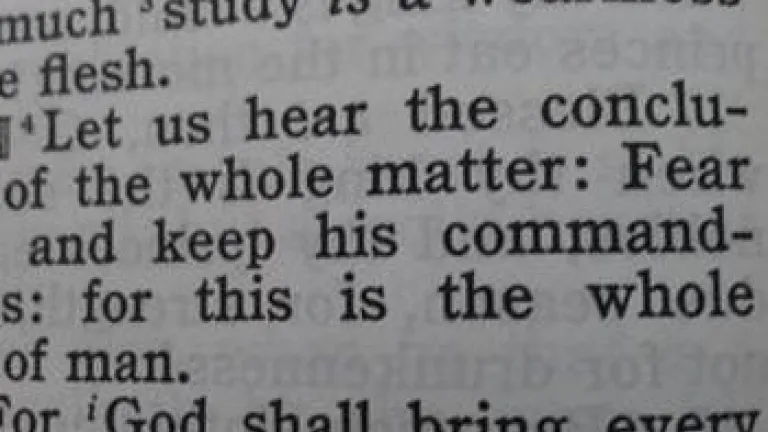 Life Lessons: The Fear of God Ecclesiastes 12:13
