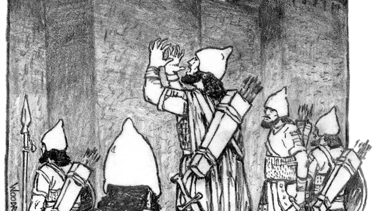 Illustration of Assyrians attacking Jerusalem