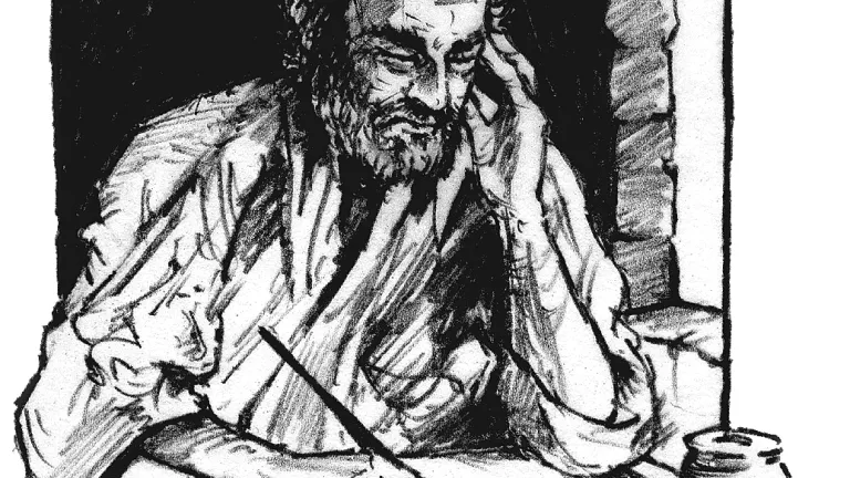 John’s ordeal on Patmos, where Christ revealed to him what we know as the book of Revelation, was a series of miraculous events. Illustration of John writing the book of Revelation.