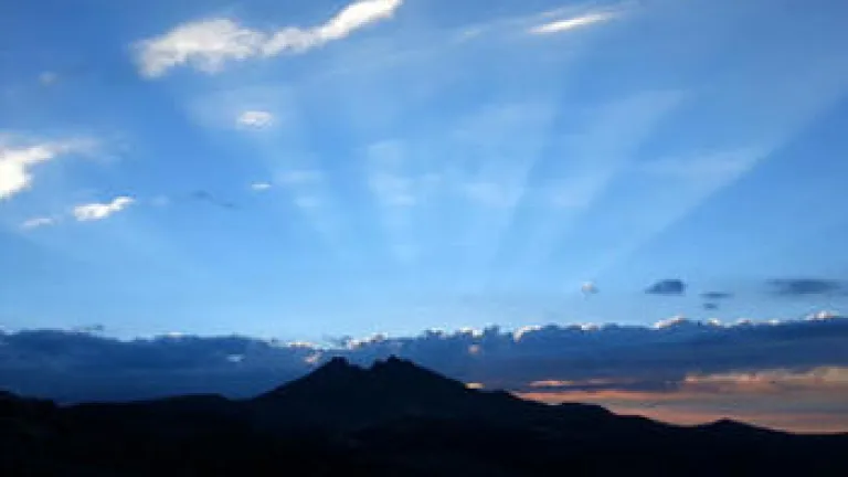 sunrise over a mountain