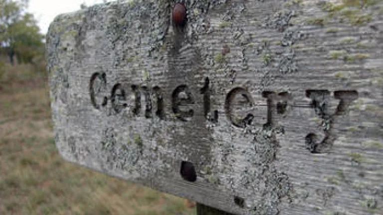 The Rest of the Dead cemetery sign