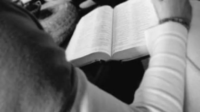 Why is it so easy to do evil and so hard to do good? A young man reading his Bible.