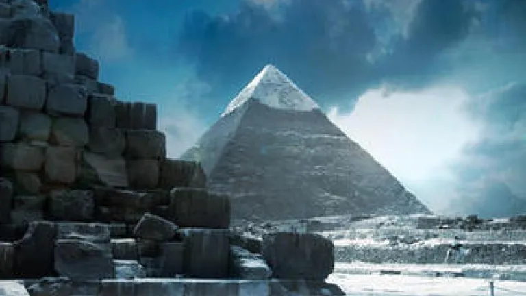 Winter Advisory: The Arab Spring That Wasn't Snow on top of a pyramid.