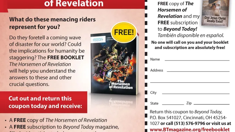 This is an image of the Horsemen of Revelation booklet advertisement.