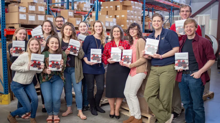 Pictured are ABC students and staff who worked on the cookbook.