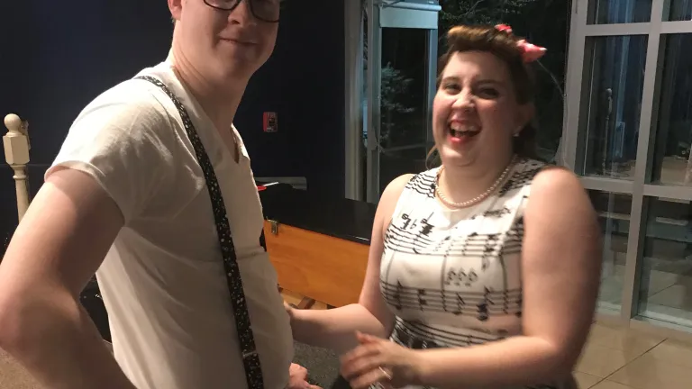 Sean and Kira Boyd share a laugh at the dance.