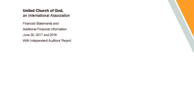 Front page of the financial statement by Clark Schaefer Hackett.