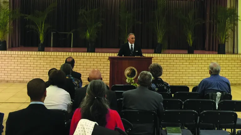 Steve Myers in South Africa giving his presentation for the Beyond Today Live event.