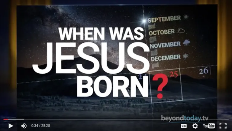 This is a screen capture of YouTube video - when was jesus born?