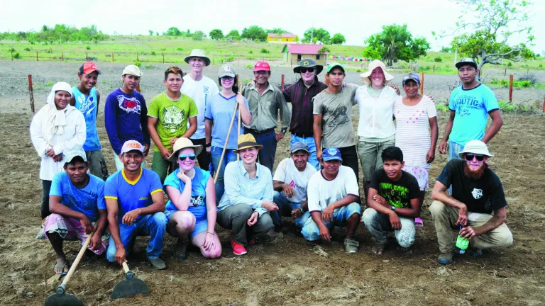 Volunteers at the United Youth Corps project in Brazil.