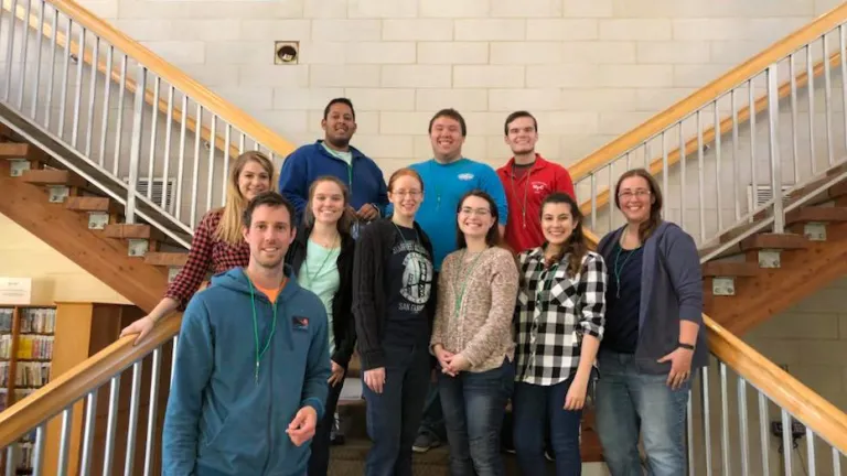 Young adults at the Ronald McDonald House after they volunteered their time to make homemade slime with the kids staying there.