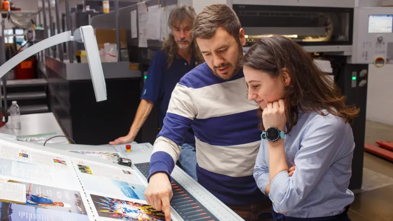 Editorial Staff Takes Tour of Hopkins Printing