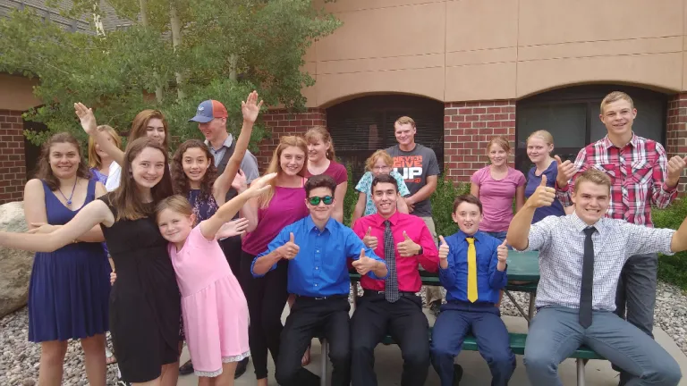 Youth in Frisco, Colorado at the special Youth Day service.