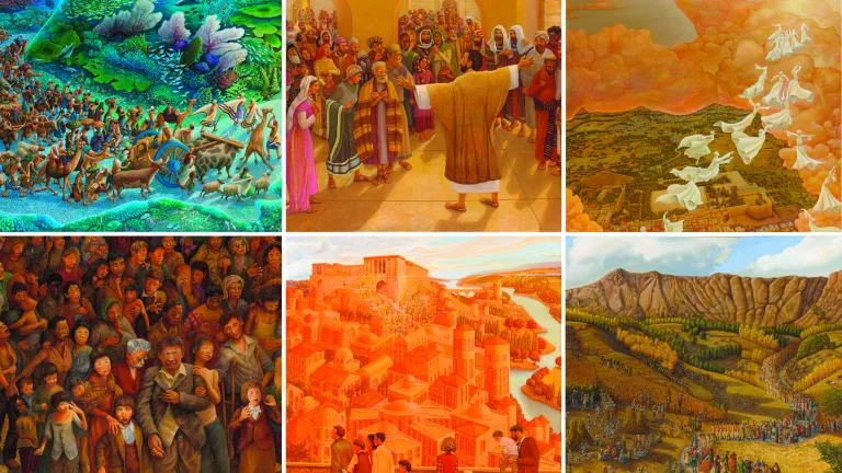 Illustrated Holy Days Collage.