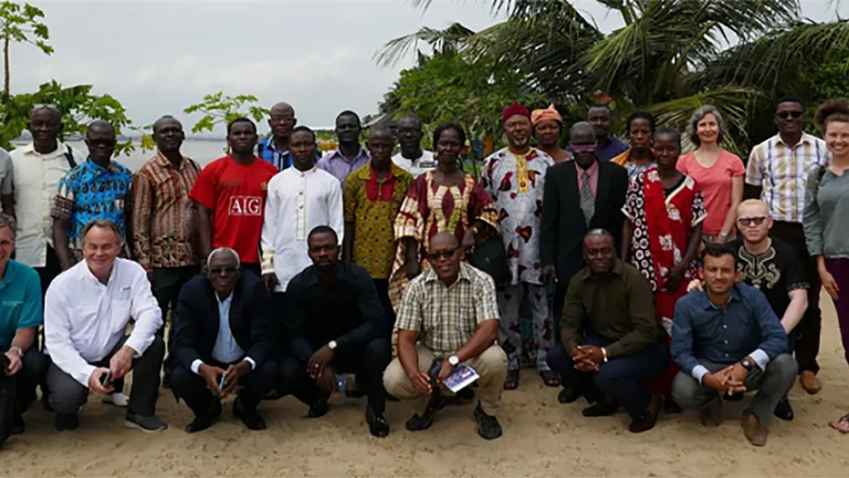 Participants from eight different countries attended the leadership conference. Group shot of the attendees of the leadership training conference in West Africa.
