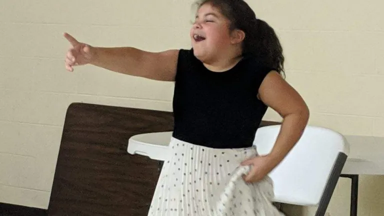 One of the children having fun!