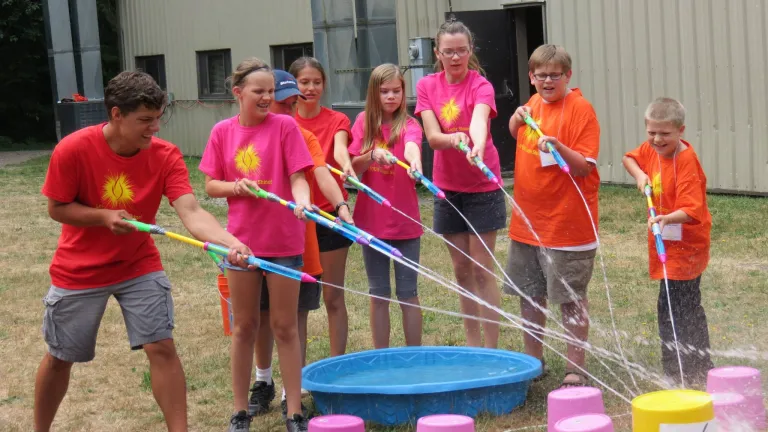 Northwest preteen campers participate in an activity.