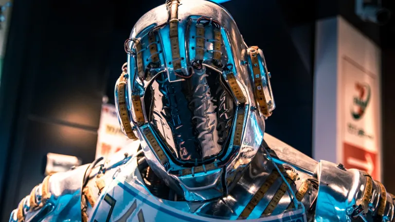 A rendering of a modern robot.