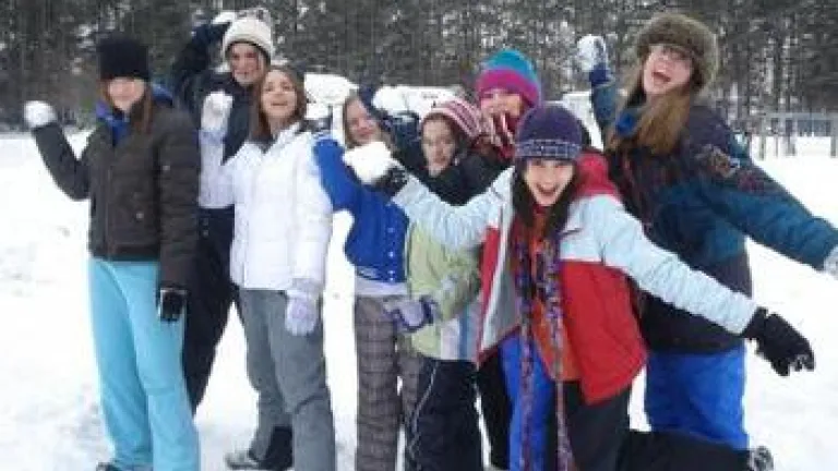 Snow Greets Winter Camp Campers