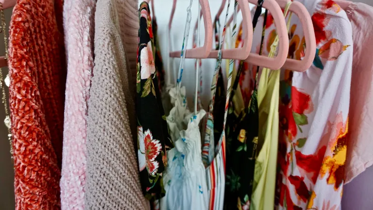 clothing on hangers