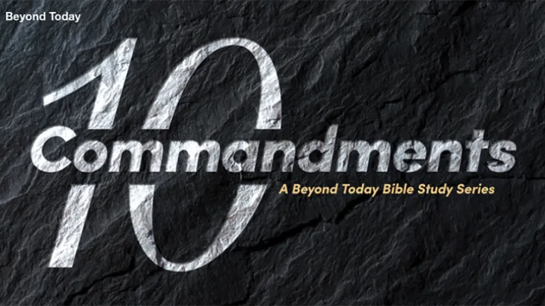 This is the graphic for the Ten Commandments Bible study series.