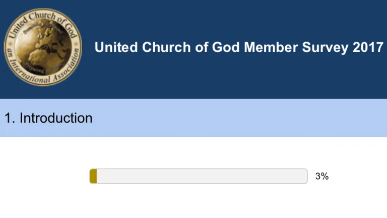 This is a screen shot of the UCG member survey.