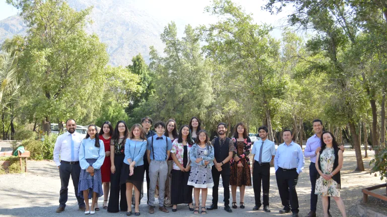 Campers and staff enjoy a sunny Sabbath during the UYC program in Chile.
