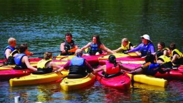 dorm G2 and kayaking staff