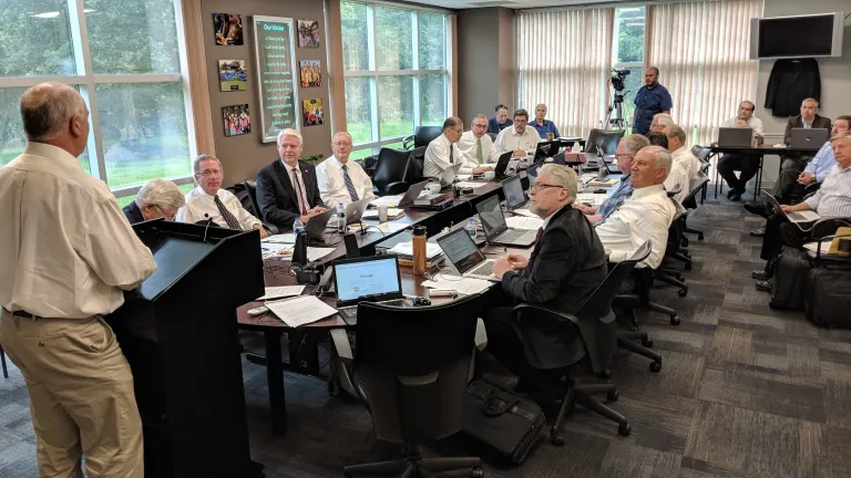 Rex Sexton addresses the Council of Elders.