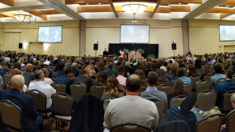 Church service at last year's Winter Family Weekend.