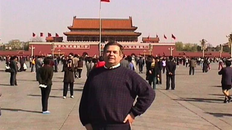 Victor Kubik at Tiananmen Square in Beijing, China in March 2000.