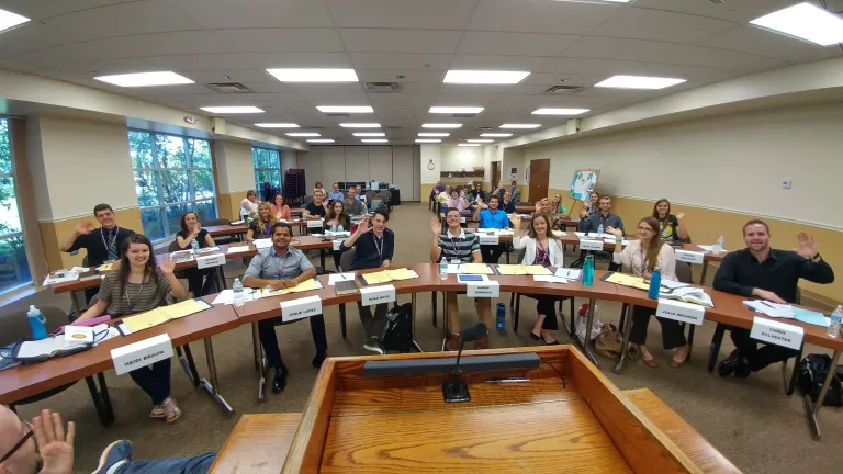 Class shot of the ABC students on the first day of class.