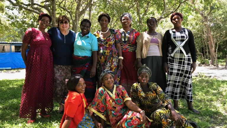 Debbie McNeely and some of the ladies from Zambia.