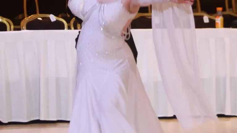 Alexander Schweitzer, grandson of members Jim and Shirley Buckmaster of Milwaukee, with his dance partner Harmony Kaegi at a state-level dance competition.