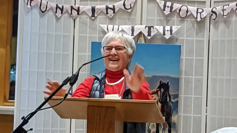 Photo of Ruby Scruggs giving presentation.