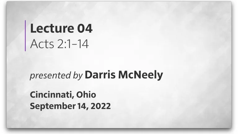 Acts of the Apostles: 04 - Acts 2:1-14