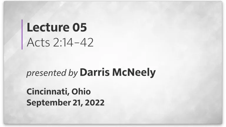 Acts of the Apostles: 05 - Acts 2:14-42