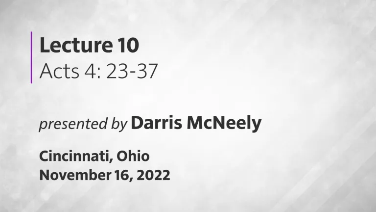 Acts of the Apostles Lecture 10