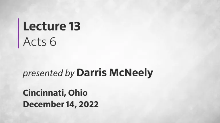 Acts of the Apostles Lecture 12