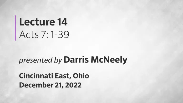 Acts of the Apostles Lecture 14