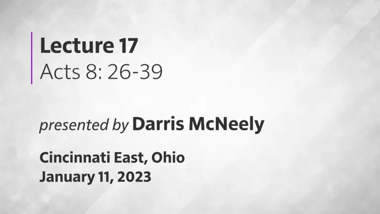 Acts of the Apostles Lecture 17